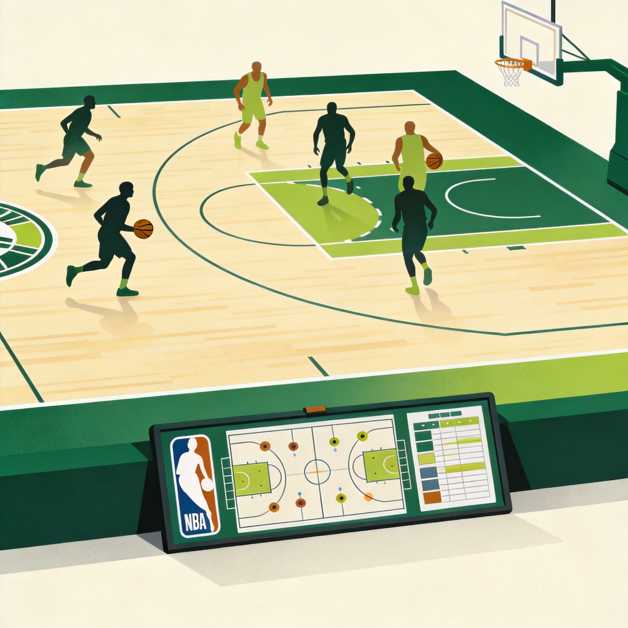 球迷网,NBA赛事,球迷网NBA,赛事资讯,战报回放主题插画